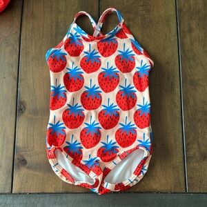 Hanna Andersson Strawberry Print Swimsuit - NWOT 2T